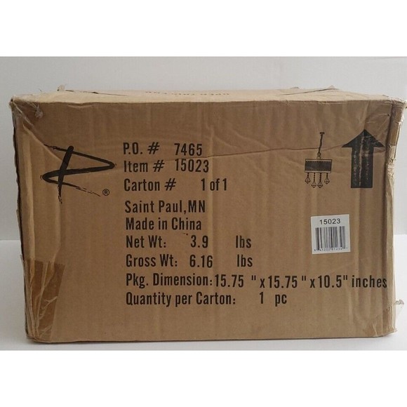 River of Goods 1-Light Silver and Crystal Chandelier with Lattice Shade - Picture 4 of 8